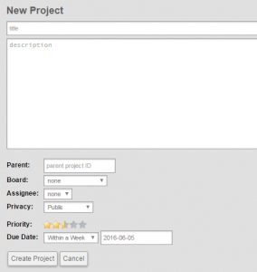 Project Task Card